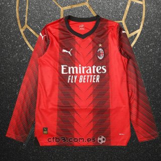 Camiseta AC Milan Primera Manga Larga 23-24