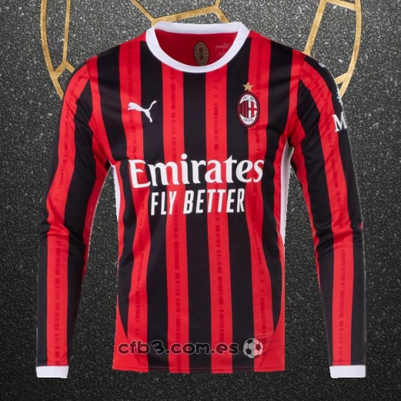 Camiseta AC Milan Primera Manga Larga 24-25