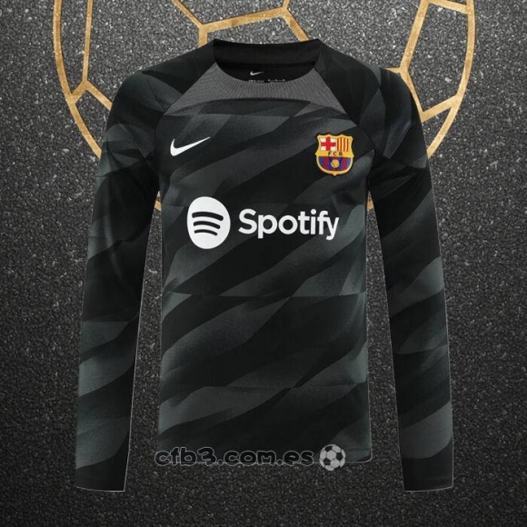 Camiseta Barcelona Portero Manga Larga 23-24 Negro