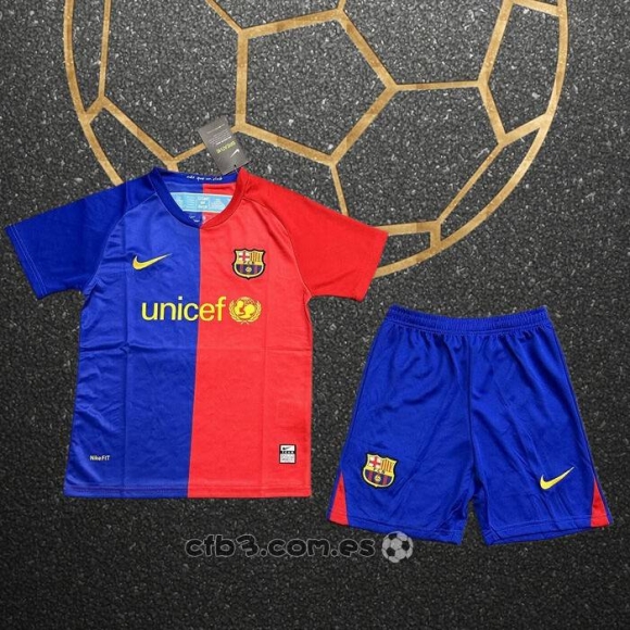 Retro Camiseta Barcelona Primera Nino 2008-2009