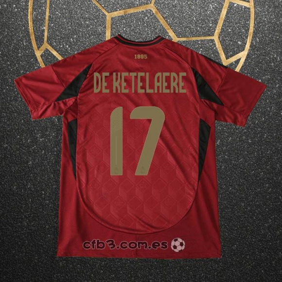 Camiseta Belgica Jugador De Ketelaere Primera 2024