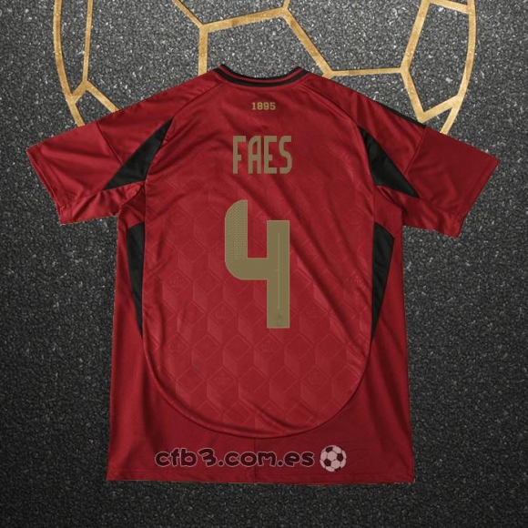 Camiseta Belgica Jugador Faes Primera 2024