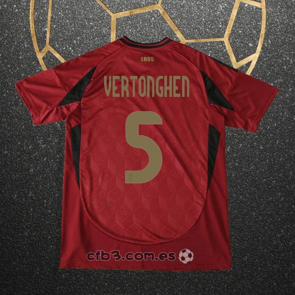 Camiseta Belgica Jugador Vertonghen Primera 2024