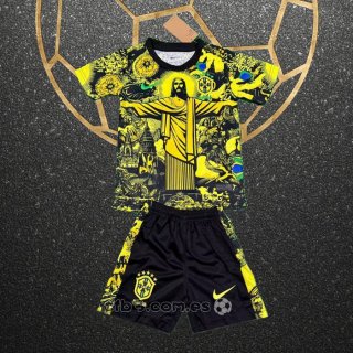 Camiseta Brasil Jesus Nino 2024-2025 Amarillo