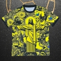 Tailandia Camiseta Brasil Jesus 2024-2025 Amarillo