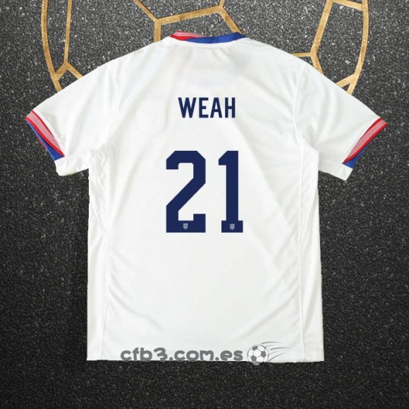 Camiseta Estados Unidos Jugador Weah Primera 2024