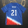 Camiseta Estados Unidos Jugador Weah Segunda 2024