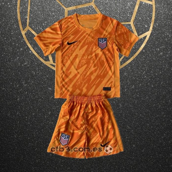 Camiseta Estados Unidos Portero Nino 2024 Naranja