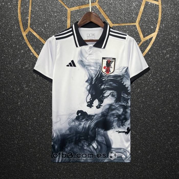 Tailandia Camiseta Japon Dragon 24-25 Negro y Blanco