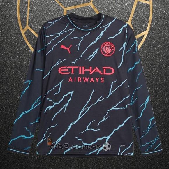 Camiseta Manchester City Tercera Manga Larga 23-24