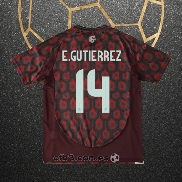 Camiseta Mexico Jugador E.Gutierrez Primera 2024