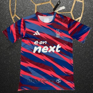 Camiseta Pre Partido del Nottingham Forest 2024 Rojo Azul