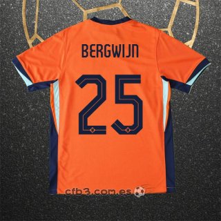 Camiseta Paises Bajos Jugador Bergwijn Primera 2024