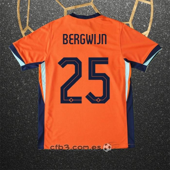 Camiseta Paises Bajos Jugador Bergwijn Primera 2024