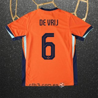 Camiseta Paises Bajos Jugador De Vrij Primera 2024