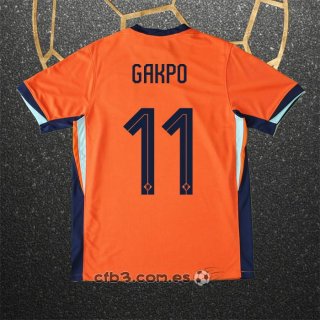 Camiseta Paises Bajos Jugador Gakpo Primera 2024