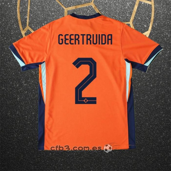 Camiseta Paises Bajos Jugador Geertruida Primera 2024