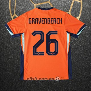 Camiseta Paises Bajos Jugador Gravenberch Primera 2024