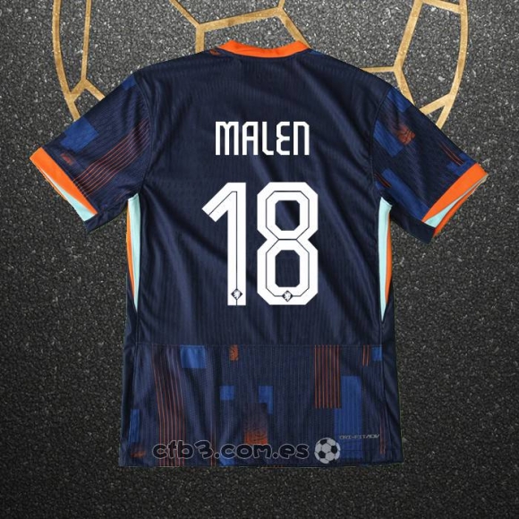 Camiseta Paises Bajos Jugador Malen Segunda 2024