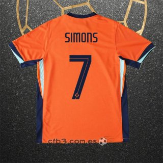 Camiseta Paises Bajos Jugador Simons Primera 2024