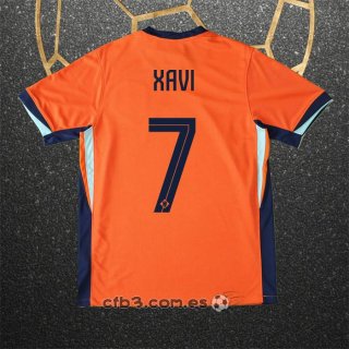 Camiseta Paises Bajos Jugador Xavi Primera 2024