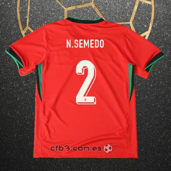 Camiseta Portugal Jugador N.Semedo Primera 2024