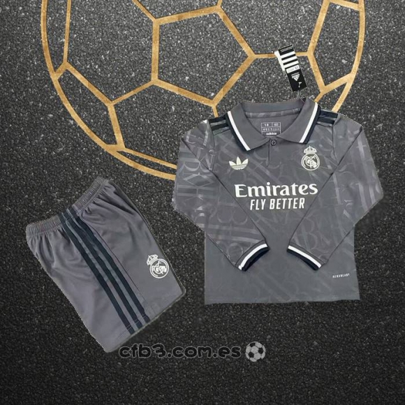 Camiseta Real Madrid Tercera Manga Larga Nino 24-25