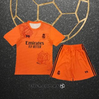 Camiseta Real Madrid Y-3 Nino 2024 Naranja