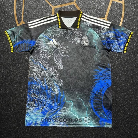 Tailandia Camiseta Real Madrid Dragon 24-25 Azul Gris