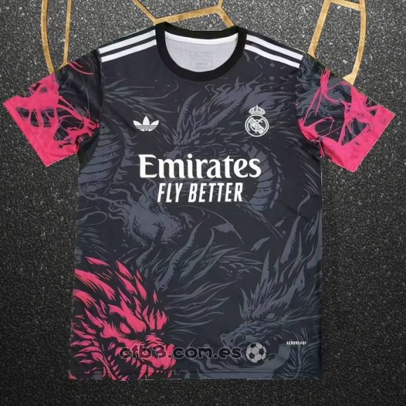 Tailandia Camiseta Real Madrid Dragon 24-25 Negro Rojo