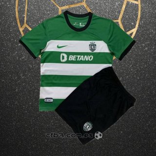 Camiseta Sporting Primera Nino 23-24