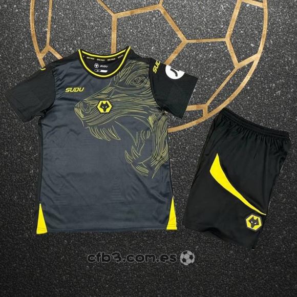 Camiseta Wolves Segunda Nino 24-25